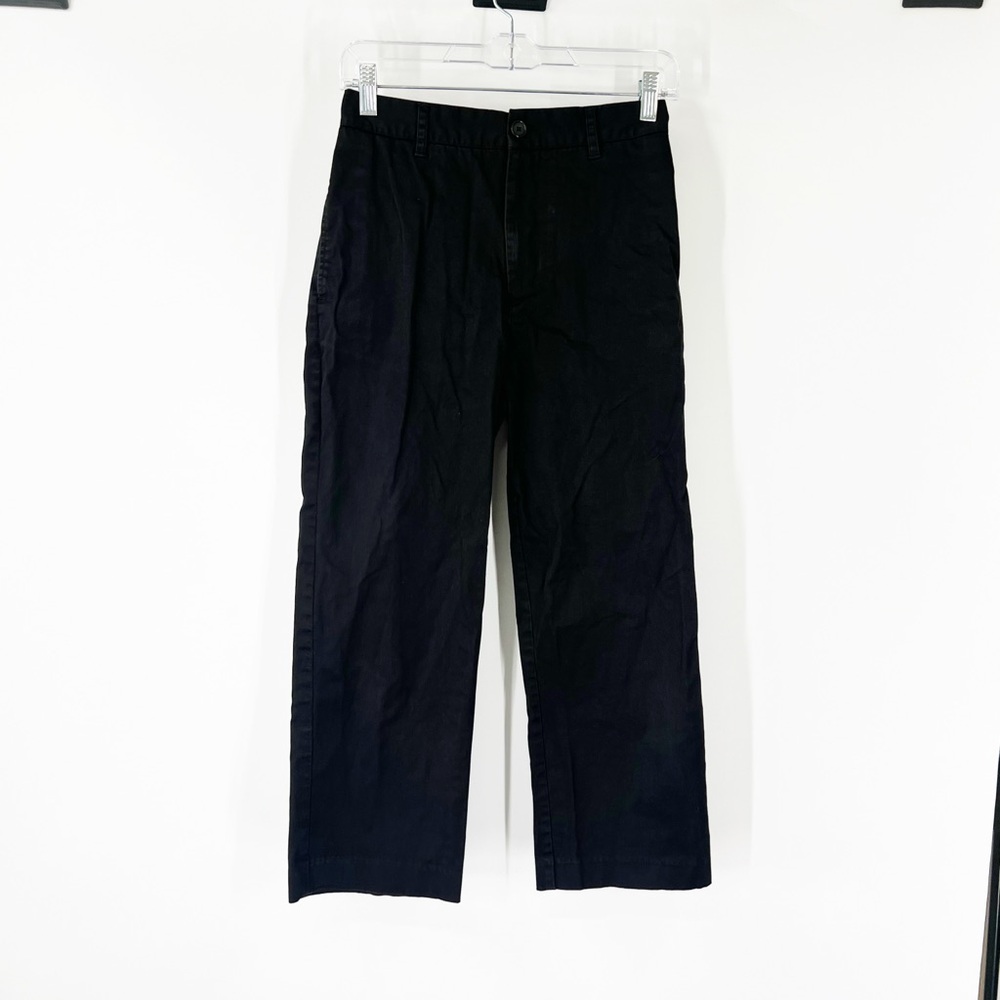 6397 High Rise Cropped Pants in Black Organic Cotton Blend